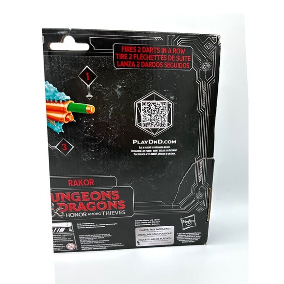 Nerf Dungeons & Dragons Rakor Nerf Blaster and 4 Nerf Elite 2.0 Darts NEW - Picture 4 of 4